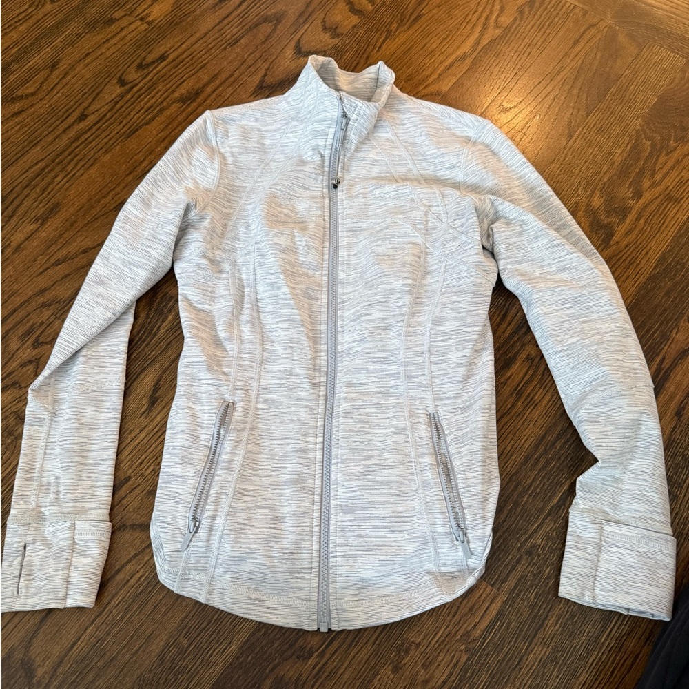 lululemon athletica Light Gray Full-Zip Jacket